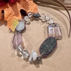 Silpada Druzy Quartz Sterling Silver Bracelet